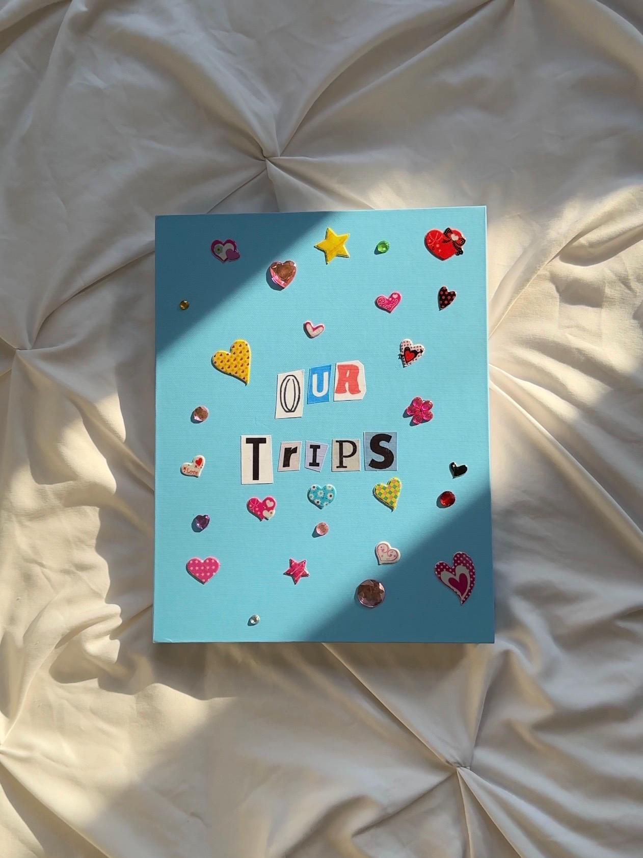 Our Trips Scrapbook, Travel Keepsake Gift, 110 Sheets, 11 x 8.5 inches