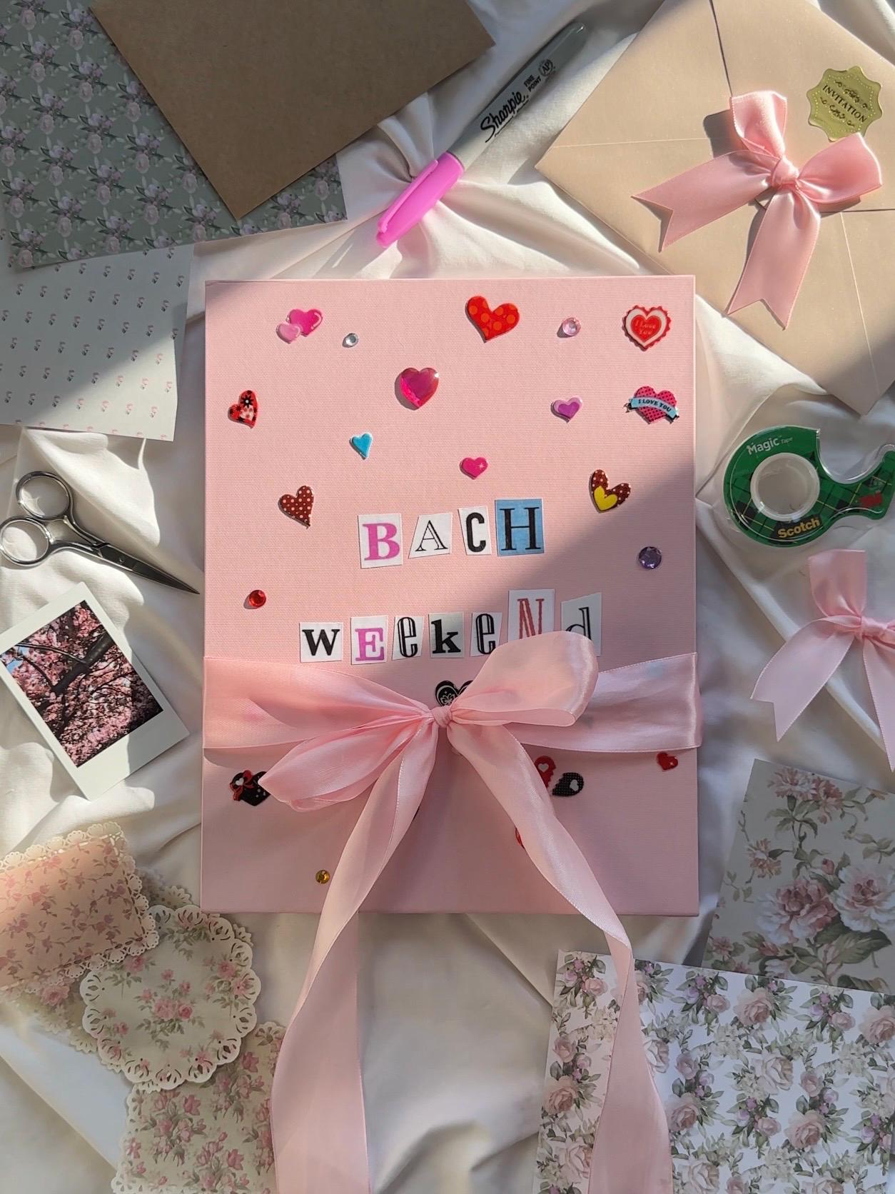 Bach Weekend Scrapbook, Bachelorette Memory Gift, 110 Sheets, 11 x 8.5 inches