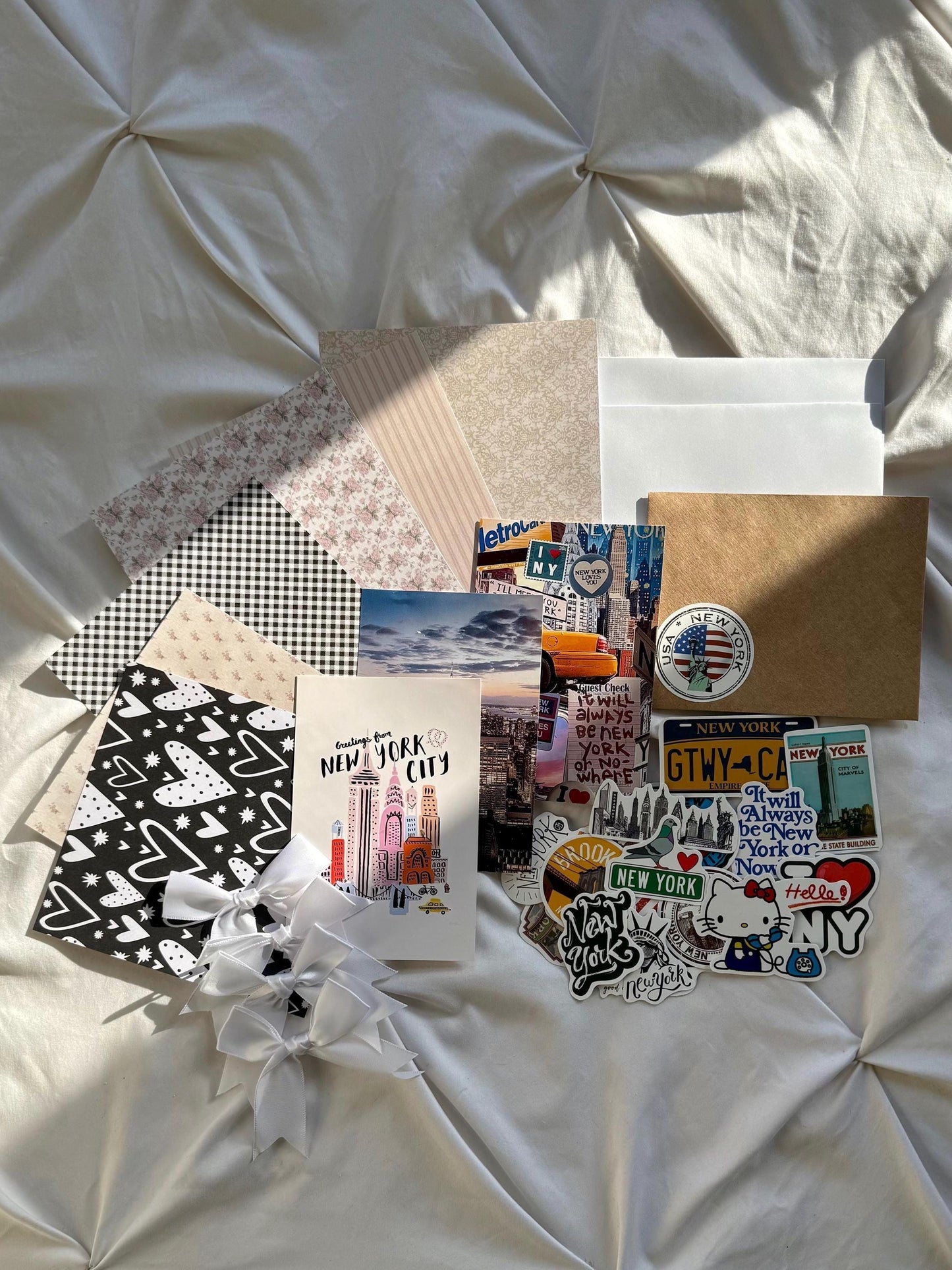 New York Scrapbook Kit, NYC Stationary For Scrapbooking and Junk Journaling