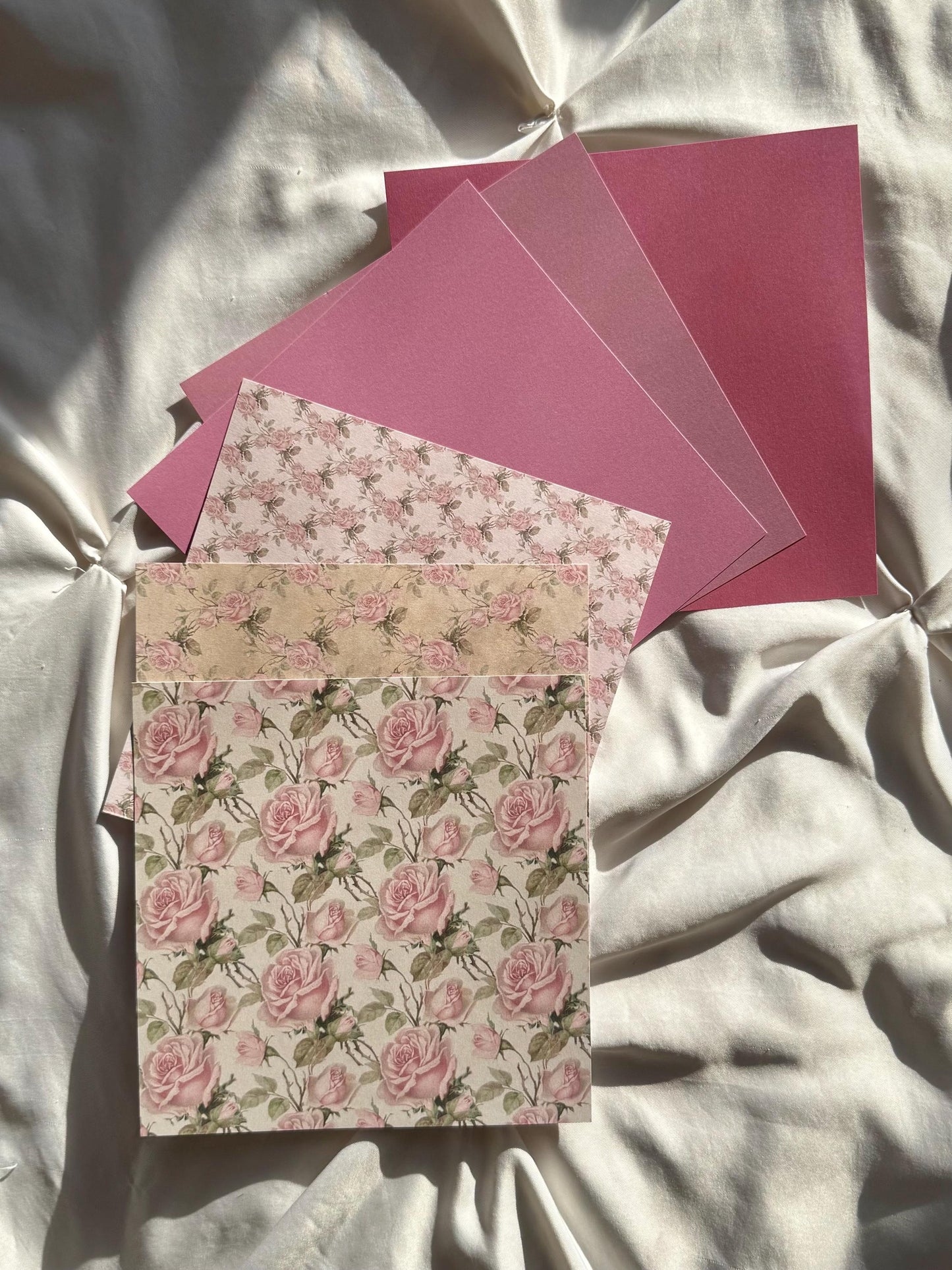 Six different scrapbook papers.