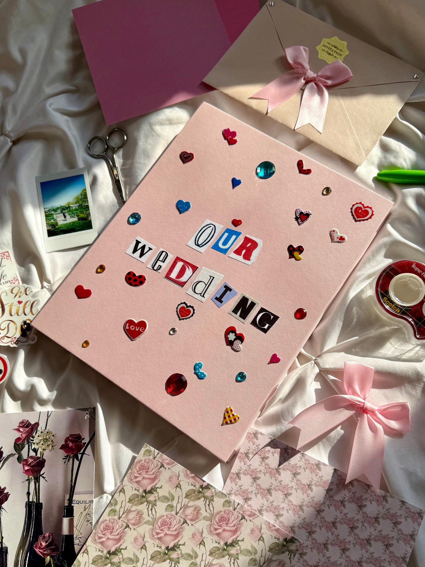 Our Wedding Scrapbook, Wedding Memory Album, 110 Sheets, 11 x 8.5 inches