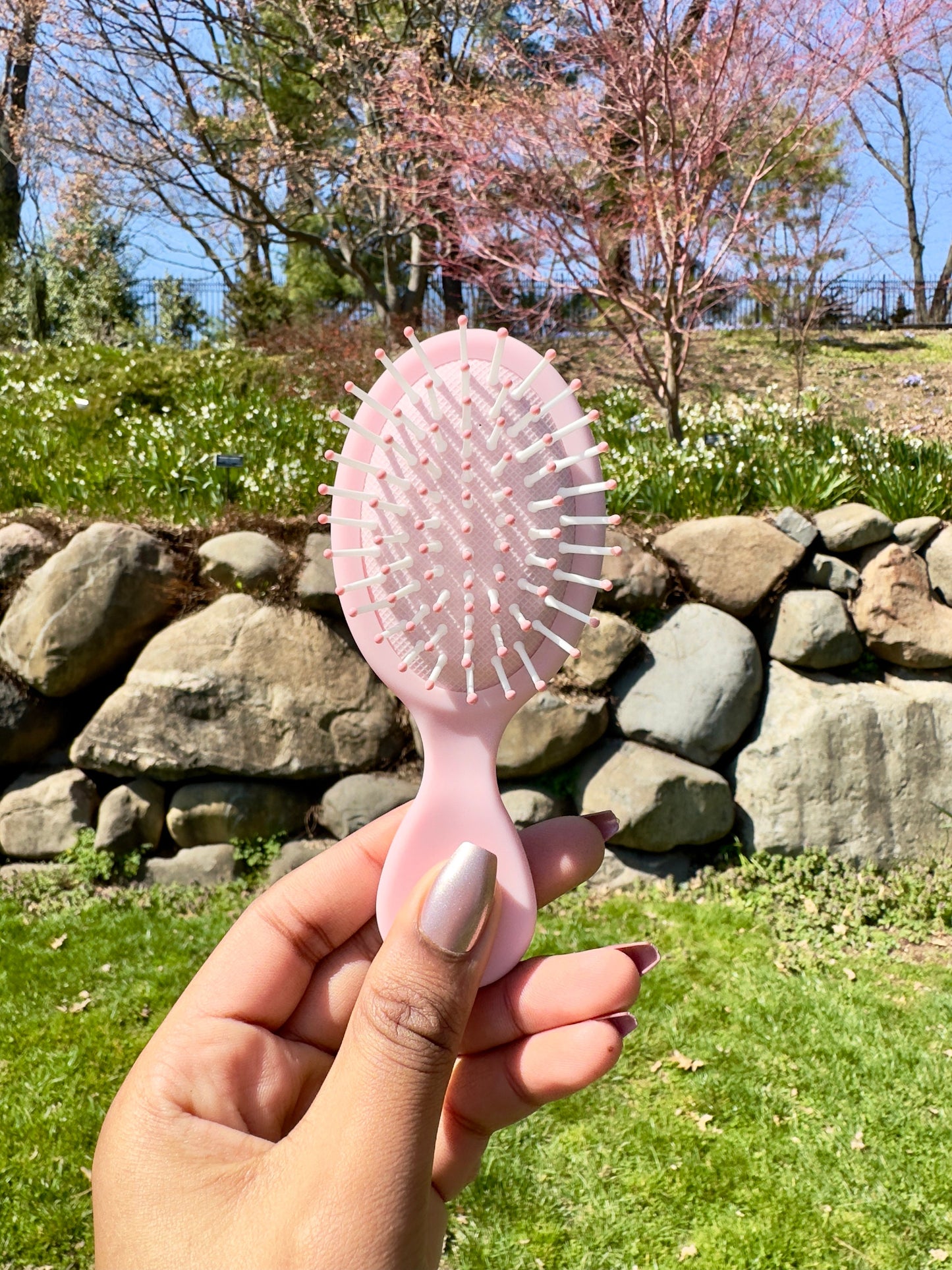 Mini Pink Hairbrush, Travel Brush