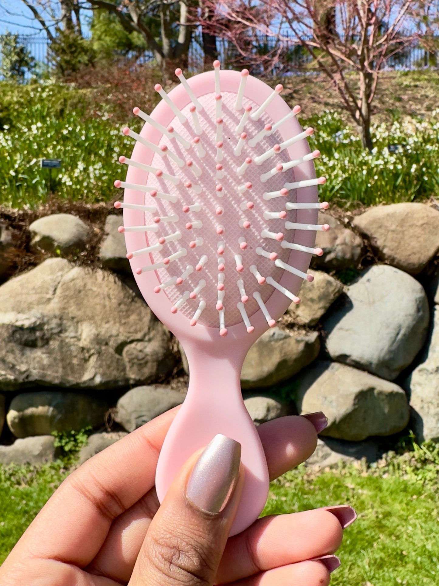 Mini Pink Hairbrush, Travel Brush