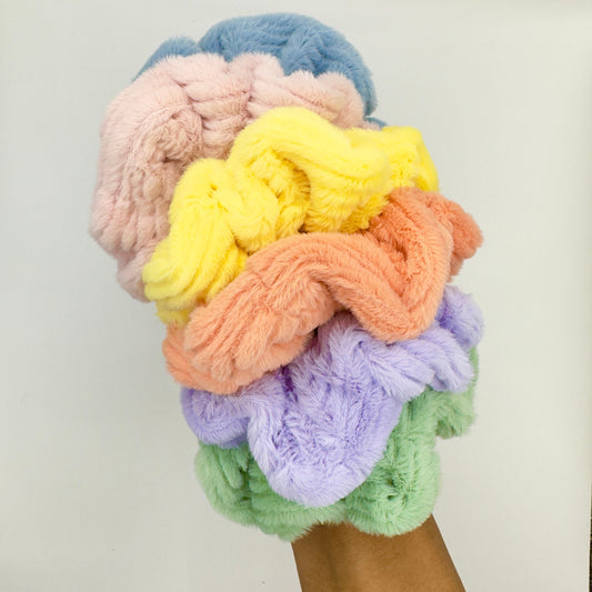 Colorful Scrunchie Set, 6-Pack