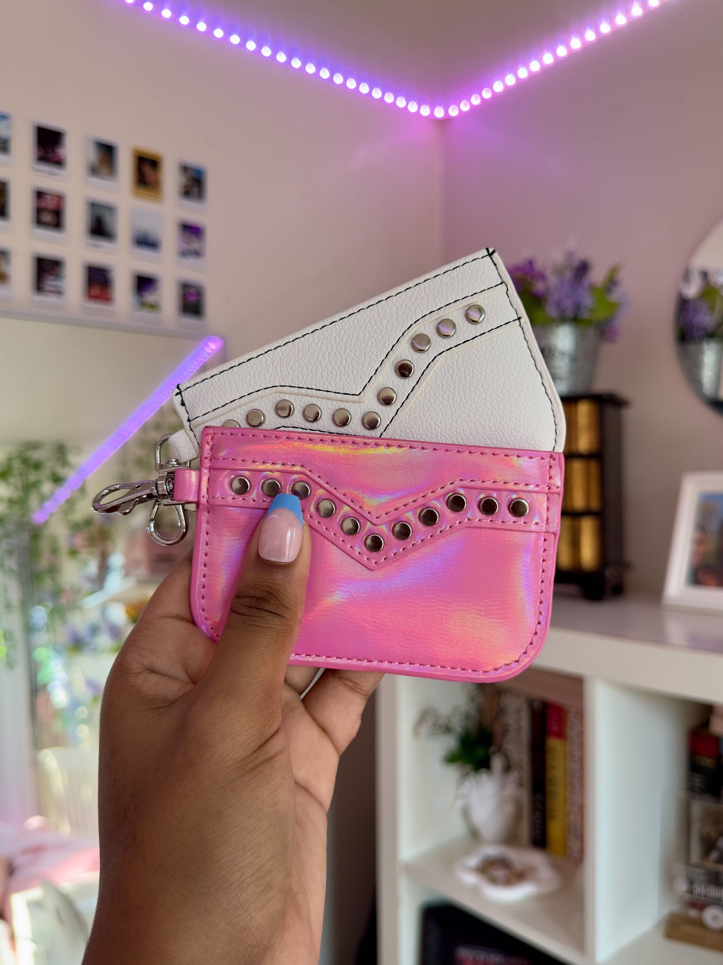 Small Slim Studded Card Holder