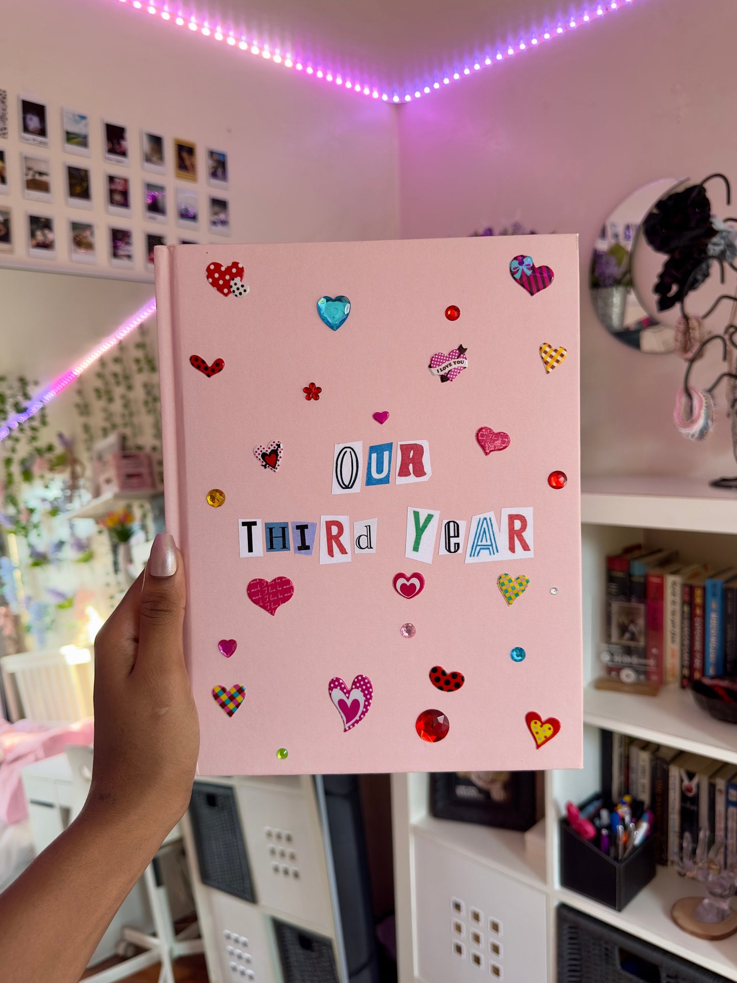 Our Third Year Scrapbook, Third Anniversary Gift, 110 Sheets, 11 x 8.5 inches