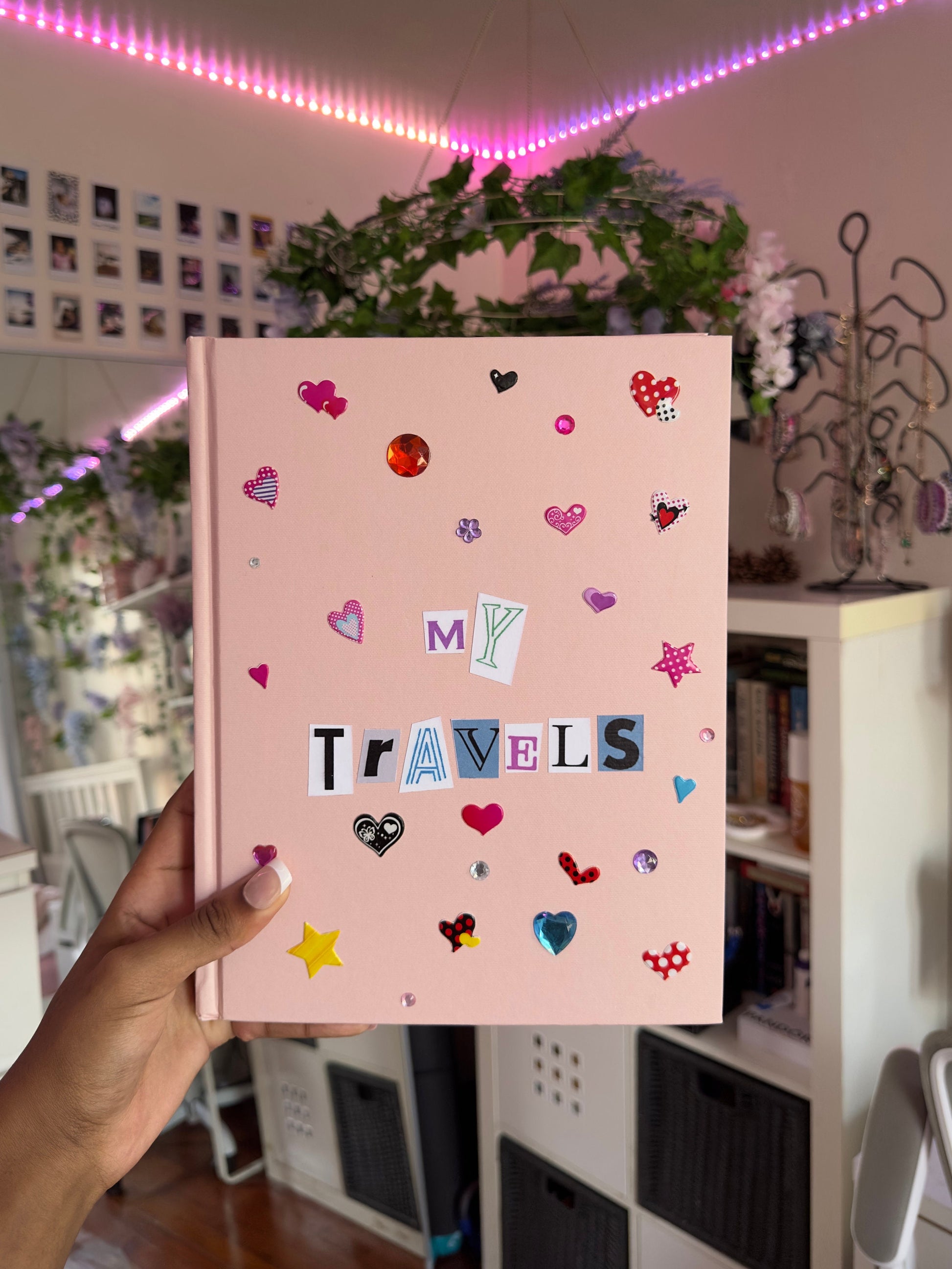 My Travels Scrapbook, Customizable Blank Travel Book, 110 Sheets, 11 x 8.5 inches