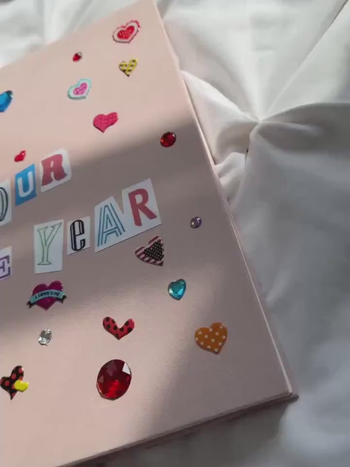 Our One Year Scrapbook, First Anniversary Scrapbook Gift, 110 Sheets, 11 x 8.5 inches